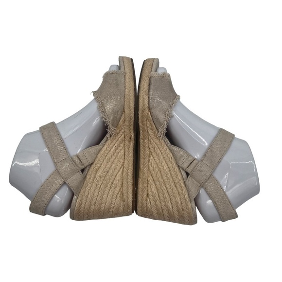 Lucky Brand Mindra Natural Plat Wedge Sandals Size 6 Women’s - Picture 6 of 9